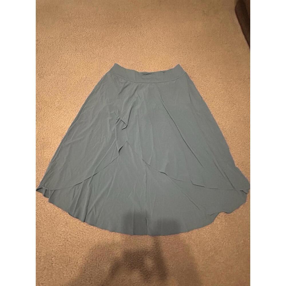 Halara Breezeful High Waisted Split Maxi Casual Skirt 2-in-1 Flowy Stone Blue 2X